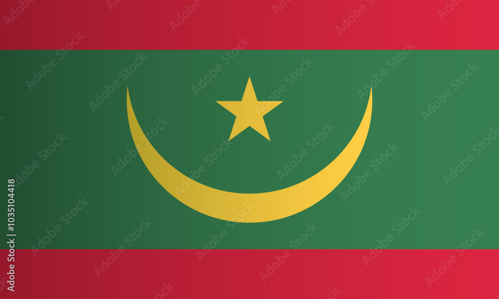 Flag of Mauritania, african country identity
Flag of Mauritania, african country identity