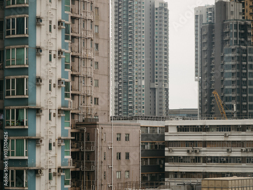 Apartment building of Hong Kong photo