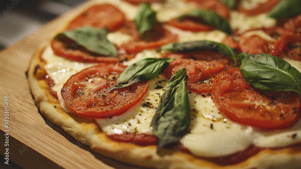 Margherita Pizza Closeup. Margherita Pizza Closeup.