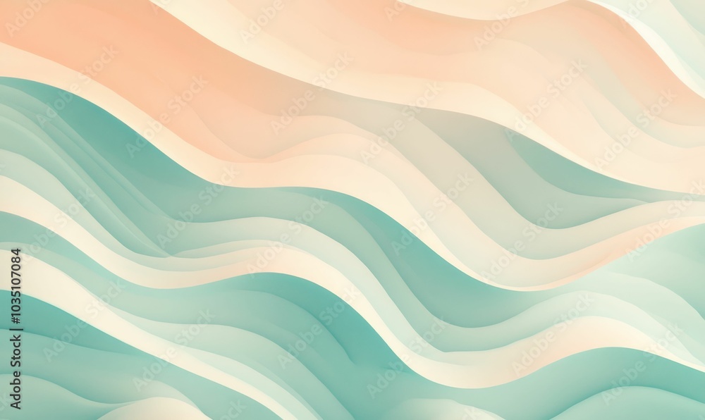 Abstract wavy background in pastel colors. Abstract wavy background in pastel colors.