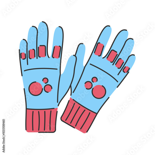 Winter Gloves Illustration