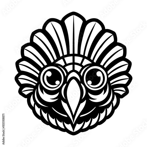 Wombat face ion in glyph style 