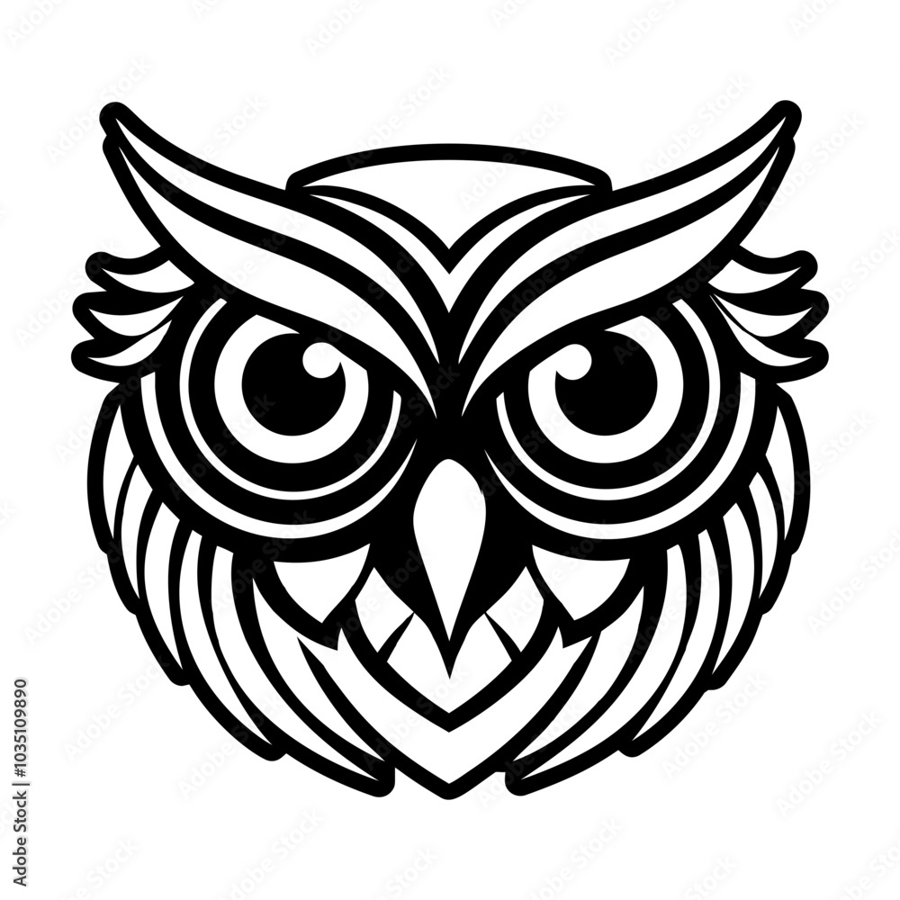 Obraz premium A filled style icon of hawk head 