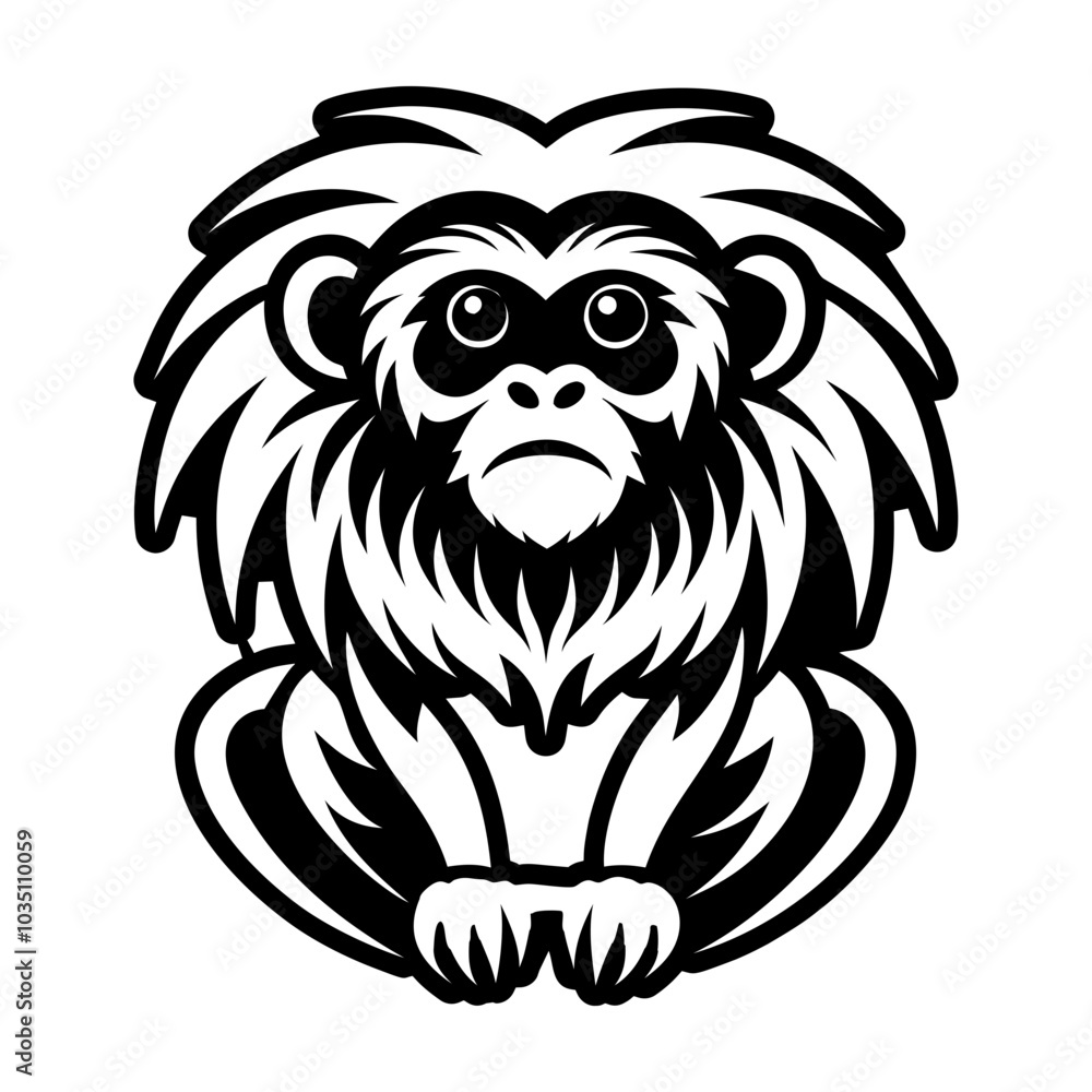 A glyph icon of a mandrill monkey A glyph icon of a mandrill monkey