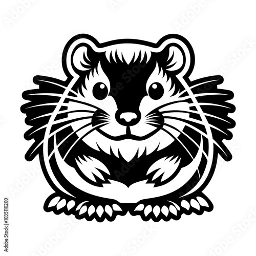 Vole icon in glyph style 