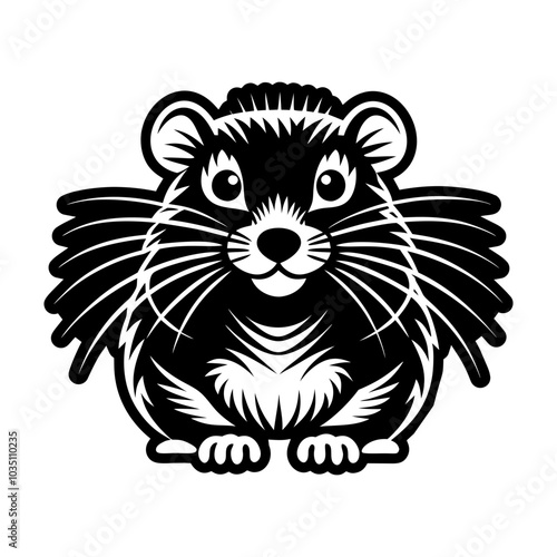 Vole icon in glyph style 