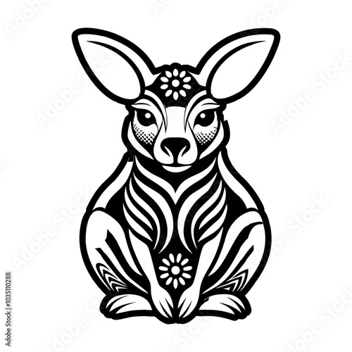 Vole icon in glyph style 