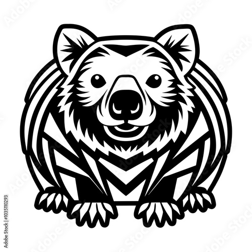 Vole icon in glyph style 