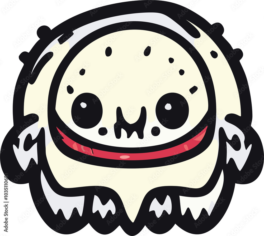 Playful Cartoon Creature: Whimsical Sticker Style Character Design ,Street Art or Sticker Style Playful Cartoon Creature: Whimsical Sticker Style Character Design ,Street Art or Sticker Style