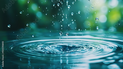 Wallpaper Mural big water drops falling nature background. in winter Torontodigital.ca