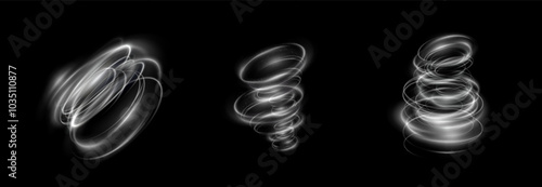 Cold winter wind texture. Holiday vector blizzard. Christmas effect of a cold blizzard. Vector tornado white, winter whirlwind white , light funnel white , swirling white lines light. Festive twirl.