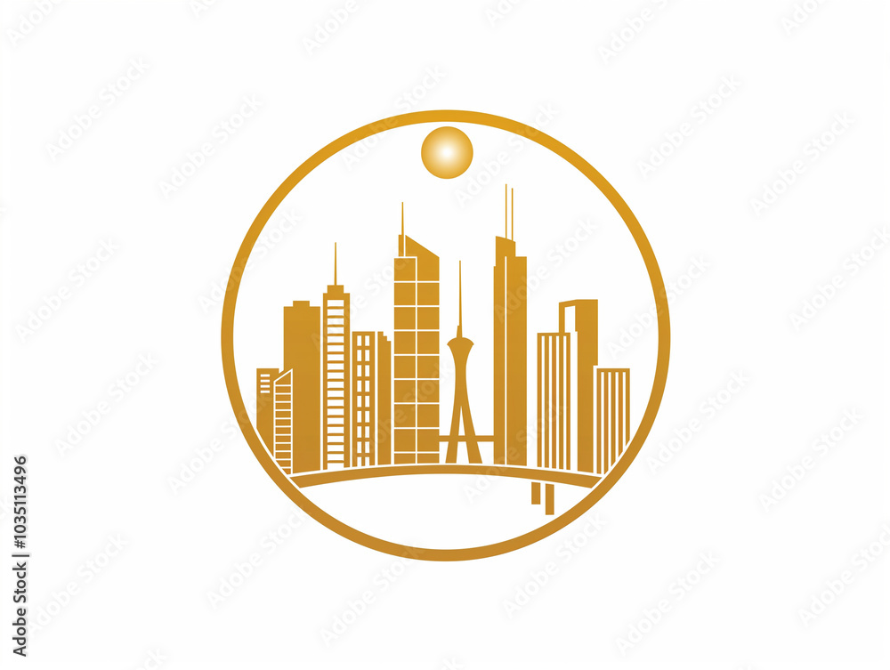 City skyline icons City skyline icons