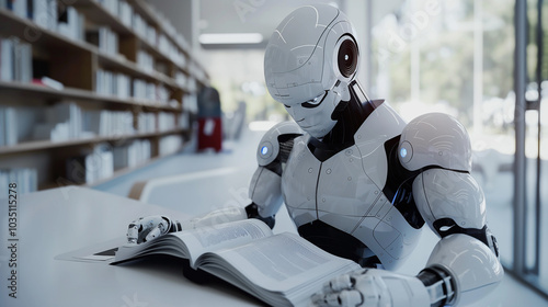 Library reading robot