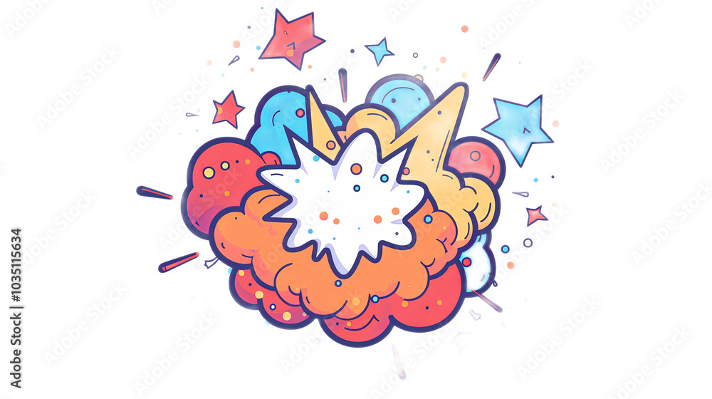 Colorful Cartoon Explosion Graphic Design Element Colorful Cartoon Explosion Graphic Design Element