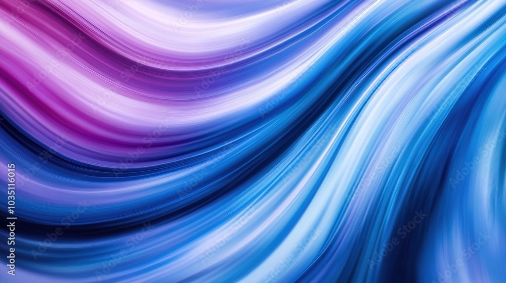 Abstract Waves of Color in Blue and Purple Shades Abstract Waves of Color in Blue and Purple Shades