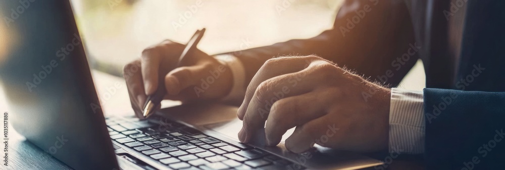 Obraz premium Businessman ensuring data security with encryption tools and GDPR compliance