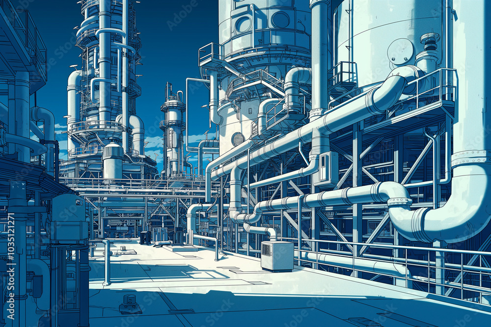Fototapeta premium Oil Refinery