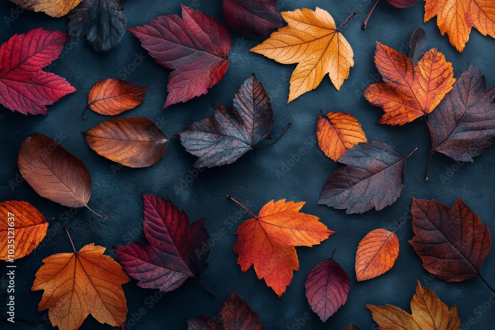 A colorful leafy background with a variety of colors including red, orange A colorful leafy background with a variety of colors including red, orange