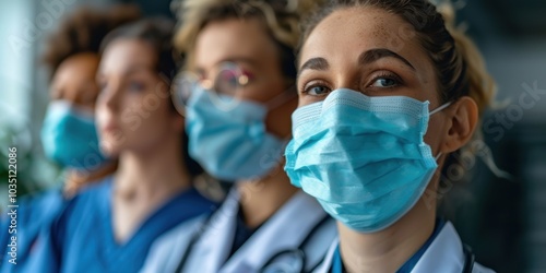 Medical team discussing bacteria and treatments during the pandemic, highlighting collaboration among diverse healthcare workers