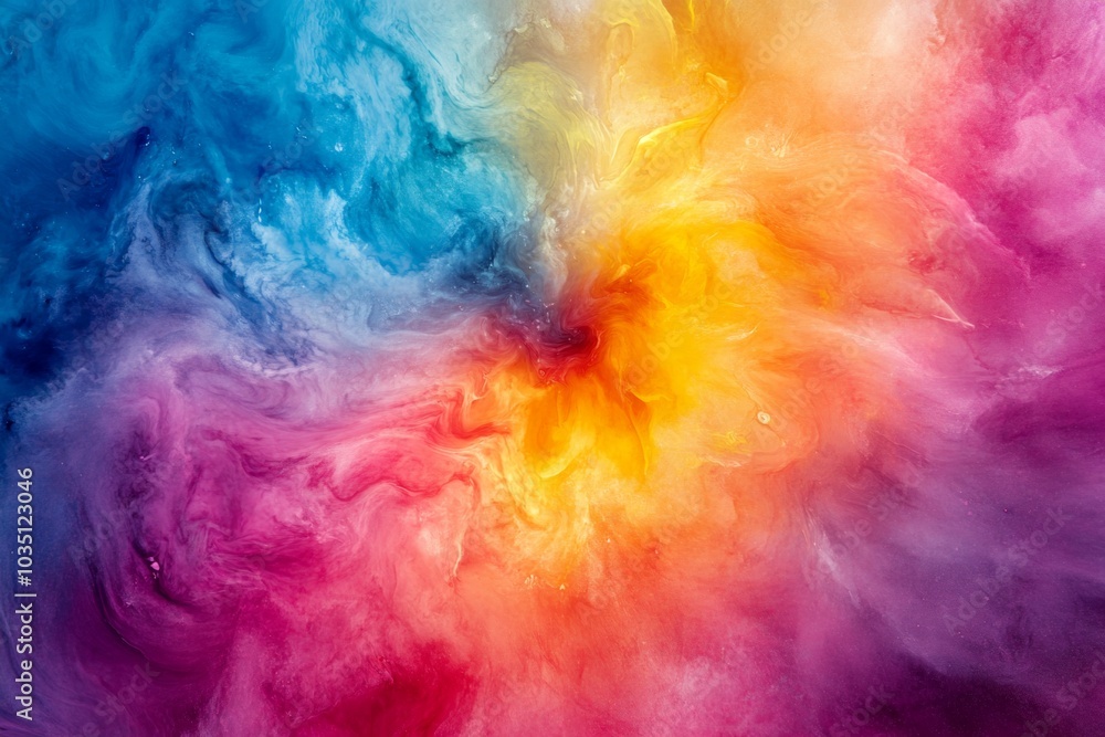 A colorful cloud of smoke with a rainbow of colors A colorful cloud of smoke with a rainbow of colors