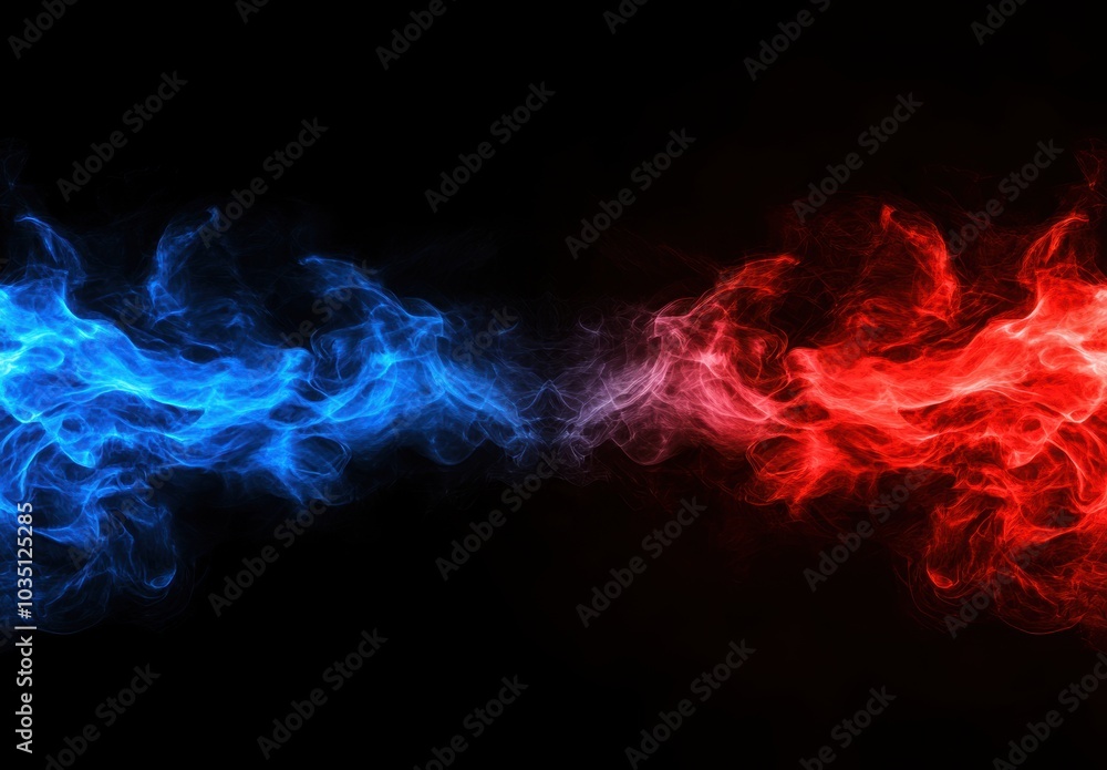 Red & Blue Smoke.