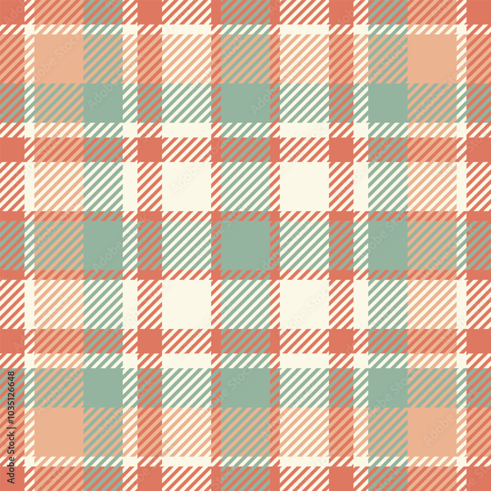 Rural tartan seamless textile, retro fabric texture plaid. Packaging pattern check vector background in old lace and red colors. Rural tartan seamless textile, retro fabric texture plaid. Packaging pattern check vector background in old lace and red colors.