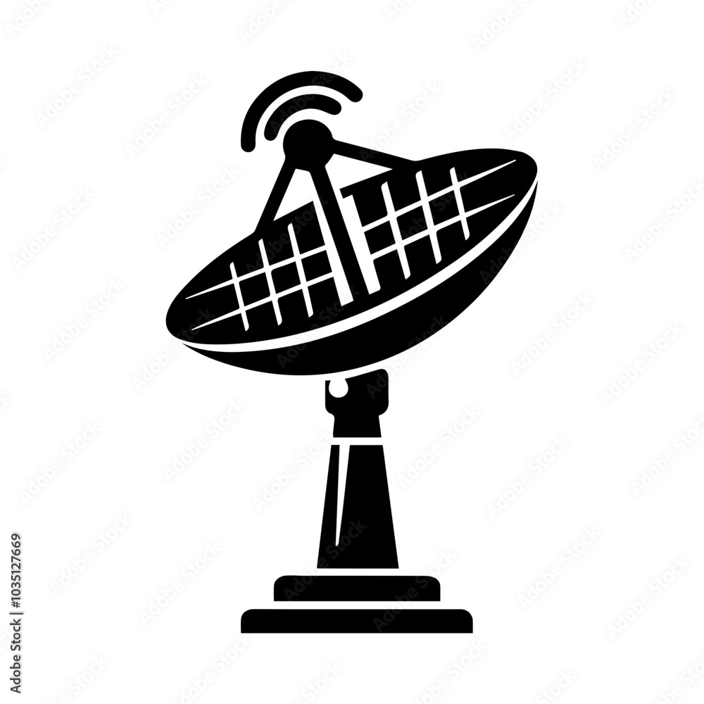 simple satelite antenna signal icon simple satelite antenna signal icon