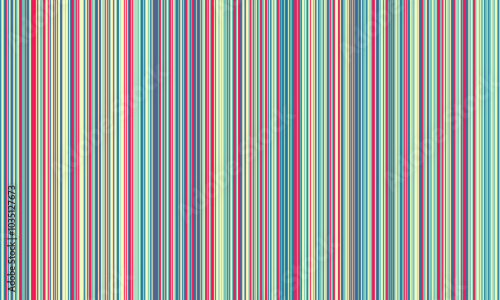 Pattern of vertical stripes, colorful thin and thick lines. Irregular stripe background, vector seamless texture. Abstract striped geometric design in bright colors.