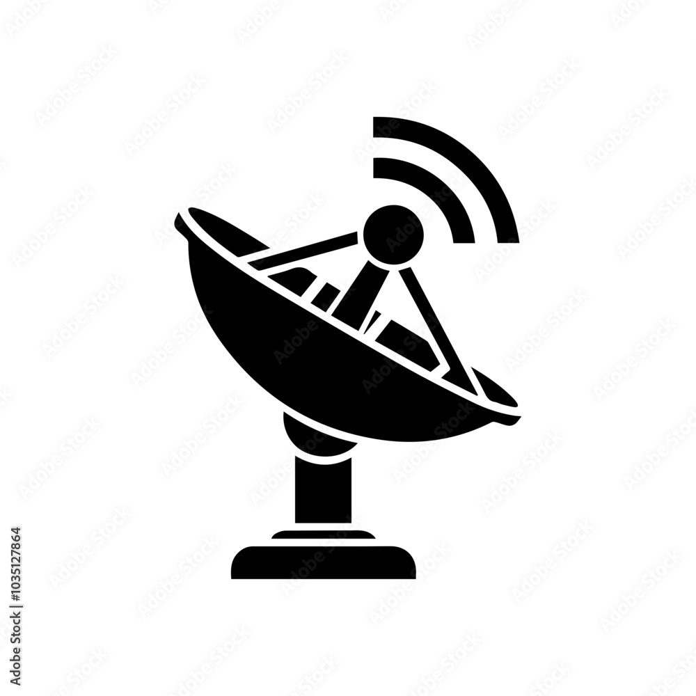 simple satelite antenna signal icon simple satelite antenna signal icon
