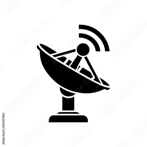 simple satelite antenna signal icon 
