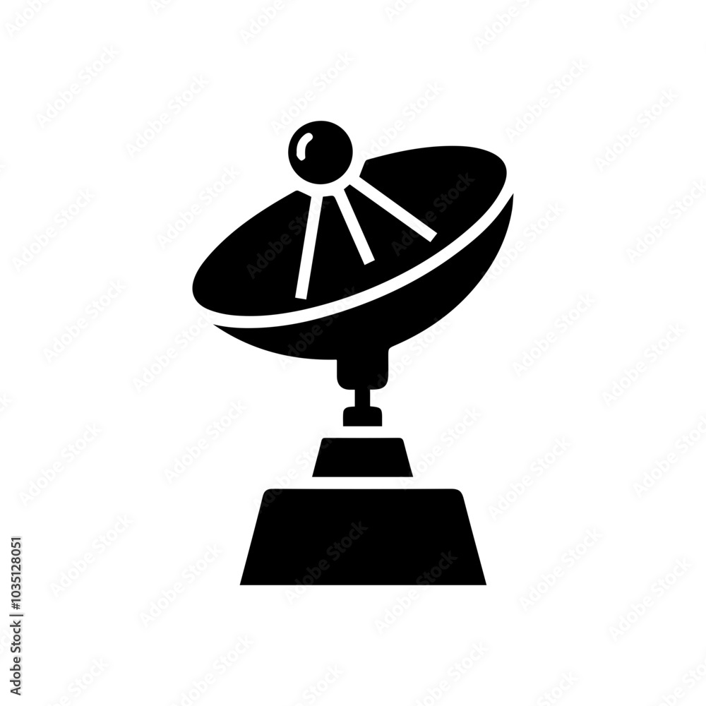 simple satelite antenna signal icon simple satelite antenna signal icon