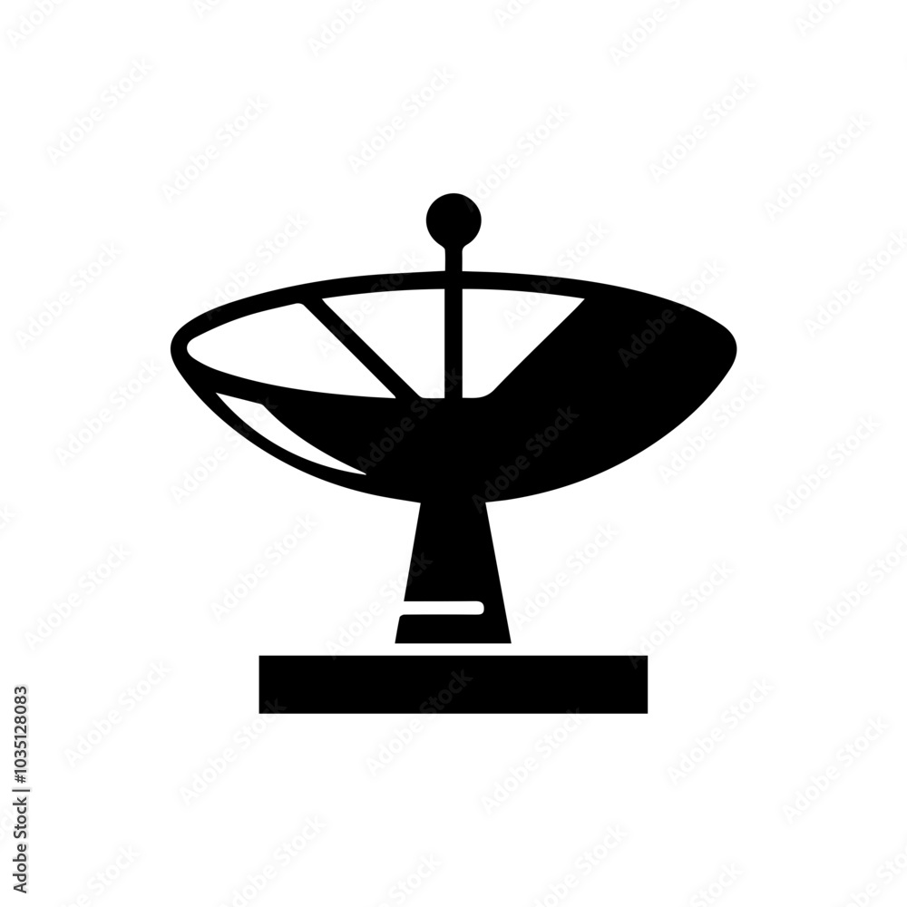 simple satelite antenna signal icon 
