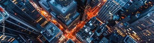 Aerial view of a cityscape discovering the intricacies of urban architecture amidst the maze of streets and buildings