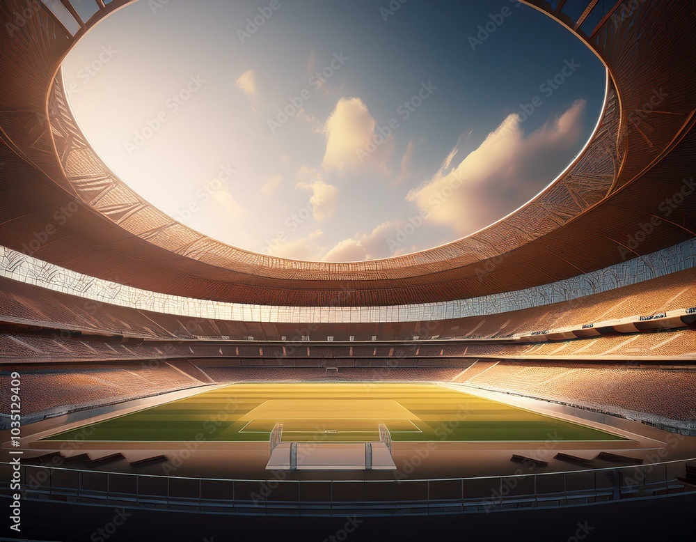 Obraz premium stadium imaginary 3d rendering