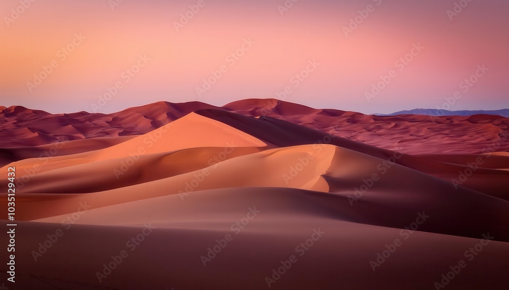 Golden Sand Dunes at Sunset. Serene Desert Landscape with Rolling Shadows, Soft Light, and Distant Horizon, Ideal for Travel Posters, Background Textures, Website Banners with Ample Copy Space Golden Sand Dunes at Sunset. Serene Desert Landscape with Rolling Shadows, Soft Light, and Distant Horizon, Ideal for Travel Posters, Background Textures, Website Banners with Ample Copy Space