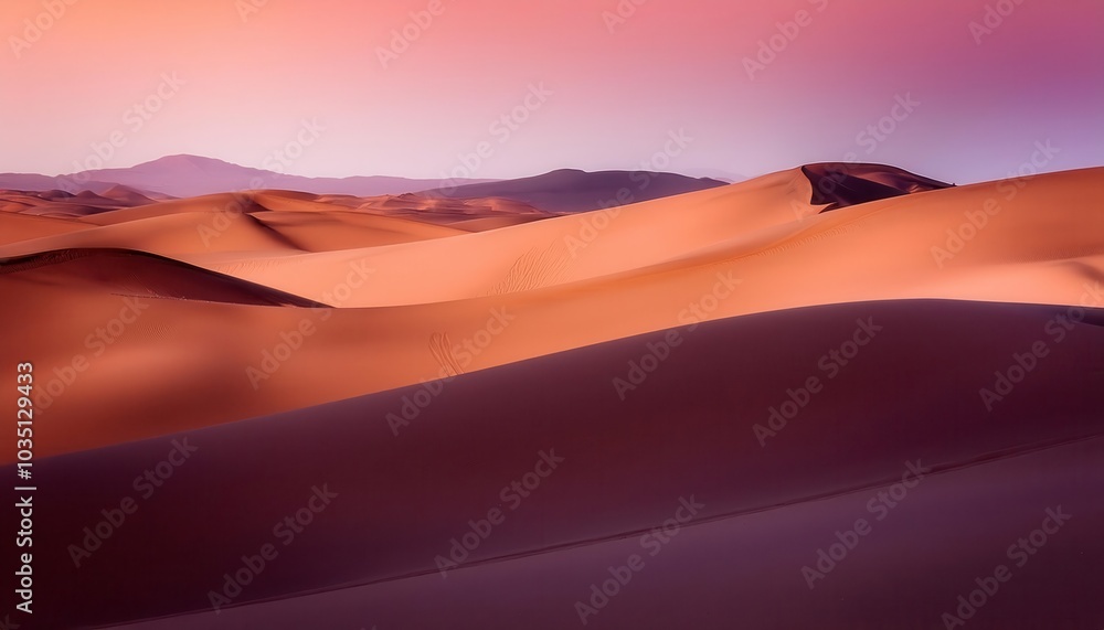 Golden Sand Dunes at Sunset. Serene Desert Landscape with Rolling Shadows, Soft Light, and Distant Horizon, Ideal for Travel Posters, Background Textures, Website Banners with Ample Copy Space Golden Sand Dunes at Sunset. Serene Desert Landscape with Rolling Shadows, Soft Light, and Distant Horizon, Ideal for Travel Posters, Background Textures, Website Banners with Ample Copy Space