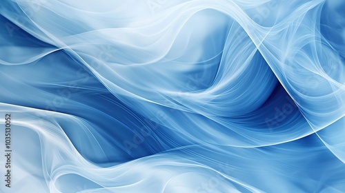 Ethereal Blue Wave Abstract Background Design