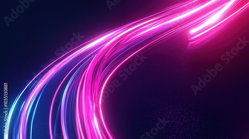 Dynamic Light Trails with Vibrant Colors and Movement