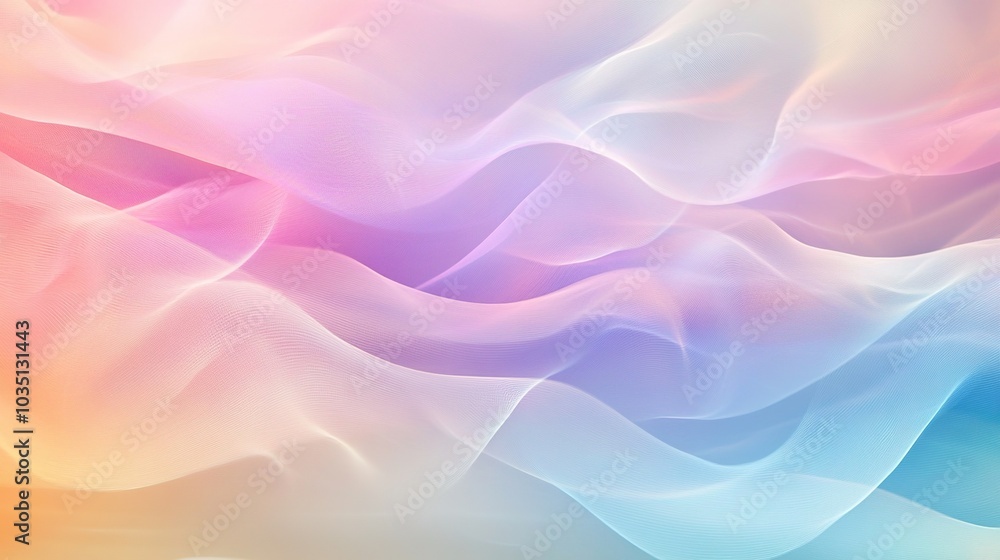 Soft Colorful Waves on Gentle Background Soft Colorful Waves on Gentle Background