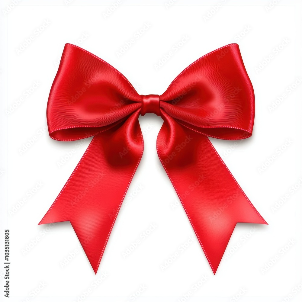 Red Satin Bow. Red Satin Bow.