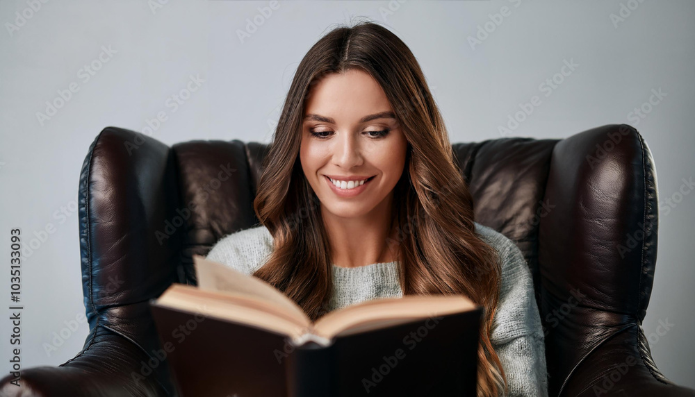 Junge Frau liest ein Buch