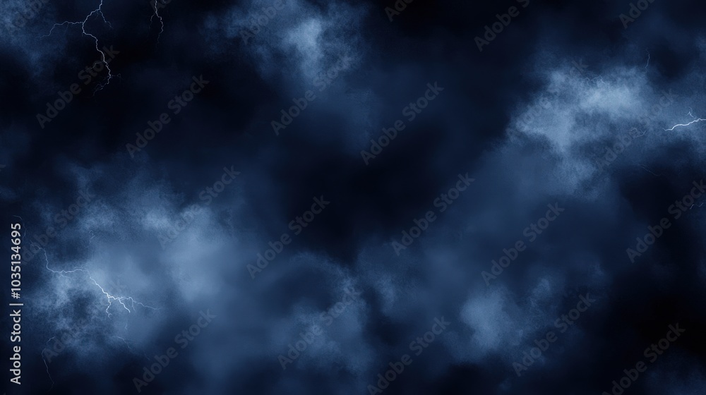 Dark Watercolor Sky with Lightning Accents Dark Watercolor Sky with Lightning Accents
