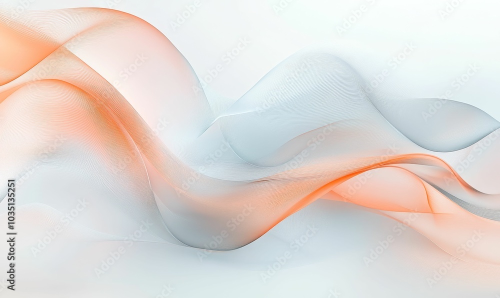 Naklejka premium Abstract orange and blue waves.