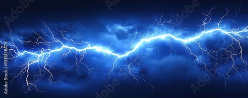 Wallpaper Mural Bright 3D Illustrations of Jagged Lightning Bolts Torontodigital.ca