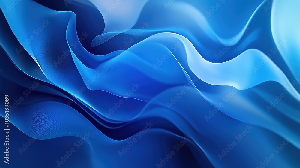 Fototapeta premium Abstract Blue Wave Pattern for Design Projects