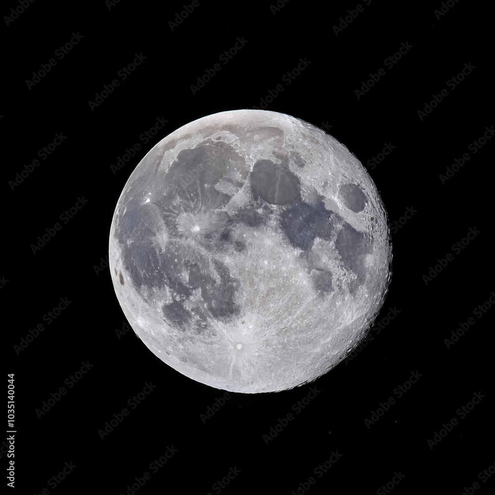 Naklejka premium Super moon isolated on dark background 