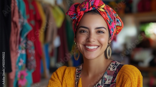 Happy Woman Shop Owner photo