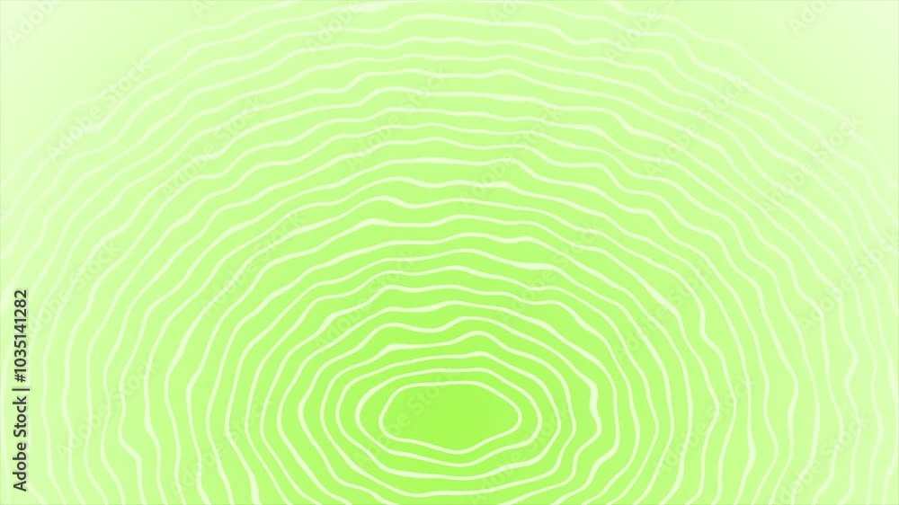 Lime green color wiggling parallel circular repeating lines modern design loop able geometrical background Lime green color wiggling parallel circular repeating lines modern design loop able geometrical background