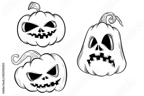 set of halloween pumpkins best design manual
