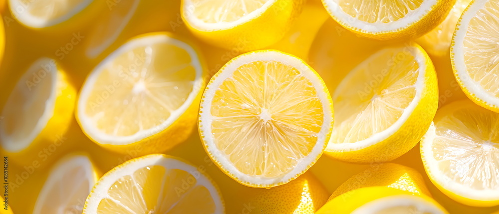 Lemon Slices: Fresh, zesty lemon slices arranged in a vibrant pattern, capturing the essence of summer and citrusy goodness. Lemon Slices: Fresh, zesty lemon slices arranged in a vibrant pattern, capturing the essence of summer and citrusy goodness.